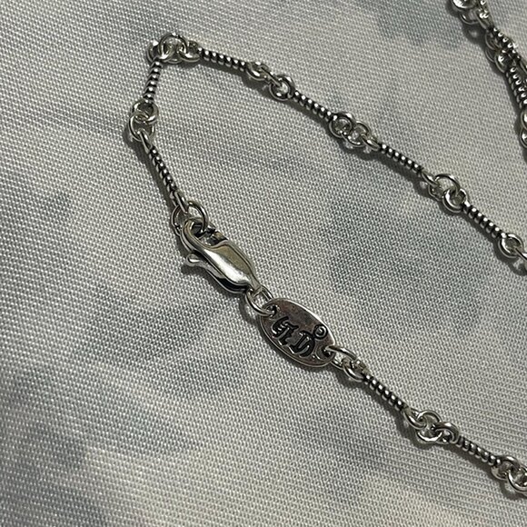 Chrome Hearts Black Diamond 2x Cross Silver Necklace - Picture 7 of 10